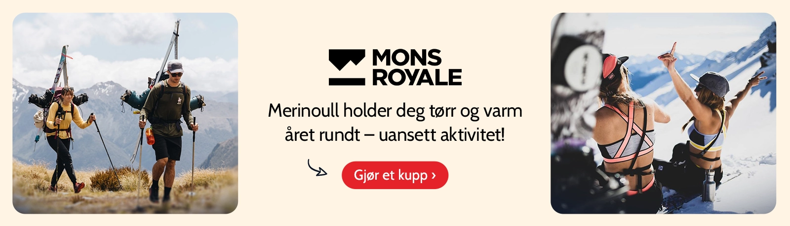 Mons Royale – Merinoull holder deg tørr og varm året rundt – uansett aktivitet!