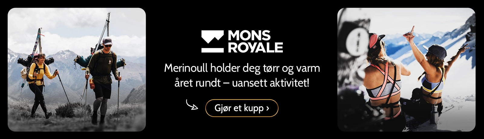 Mons Royale – Merinoull holder deg tørr og varm året rundt – uansett aktivitet!